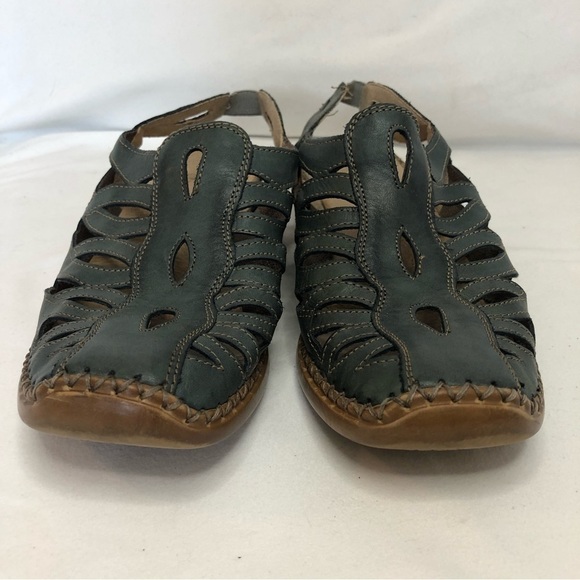 Remonte Dorndorf Slip On Leather Navy Sandals Size 38 (7-7.5) - Picture 3 of 11